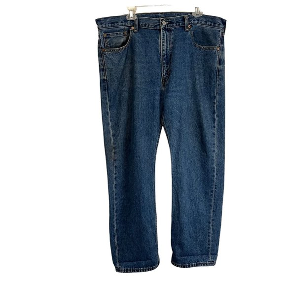 Levis 505 Straight Leg Medium Wash Jeans Mens Size 40X30 - Picture 1 of 11
